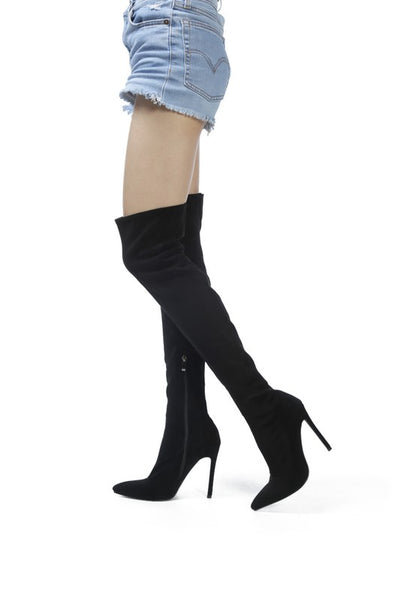 Tilera Stretch Over The Knee Stiletto Boots - Tigbuls Variety Fashion