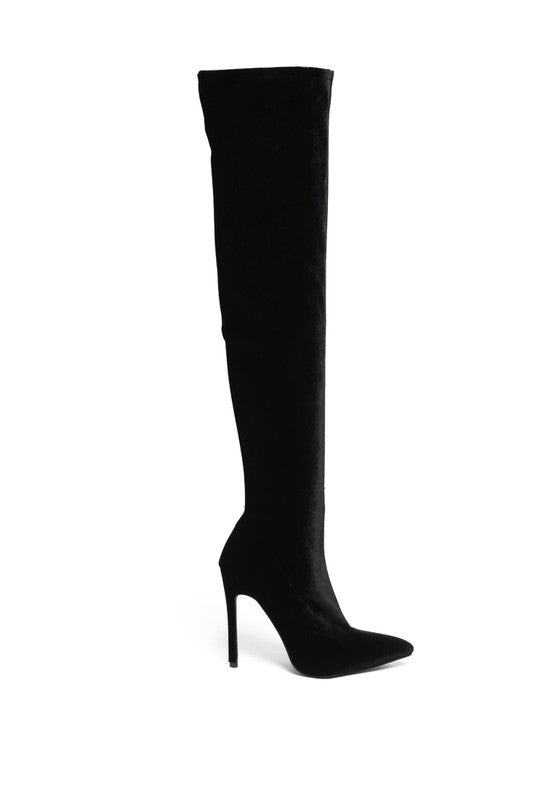 Tilera Stretch Over The Knee Stiletto Boots - Tigbuls Variety Fashion