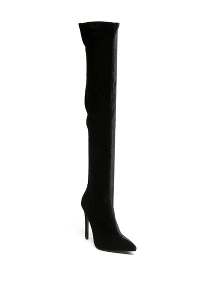 Tilera Stretch Over The Knee Stiletto Boots - Tigbuls Variety Fashion