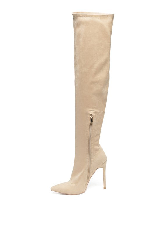 Tilera Stretch Over The Knee Stiletto Boots - Tigbuls Variety Fashion