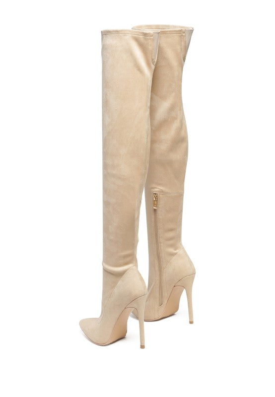 Tilera Stretch Over The Knee Stiletto Boots - Tigbuls Variety Fashion