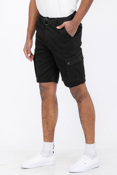 Weiv Mens Belted Cargo Shorts with Belt - Tigbul's Variety Fashion Shop