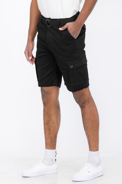 Weiv Mens Belted Cargo Shorts with Belt - Tigbuls Variety Fashion