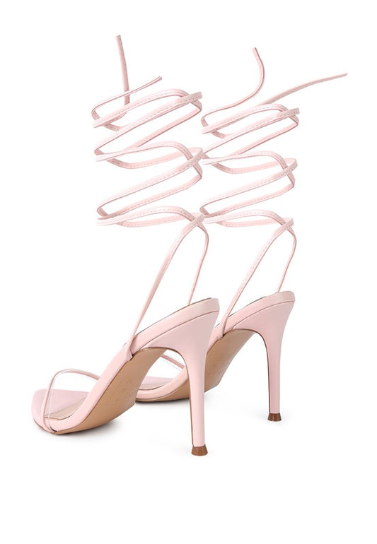 SPHYNX HIGH HEEL LACE UP SANDALS - Tigbul's Variety Fashion Shop