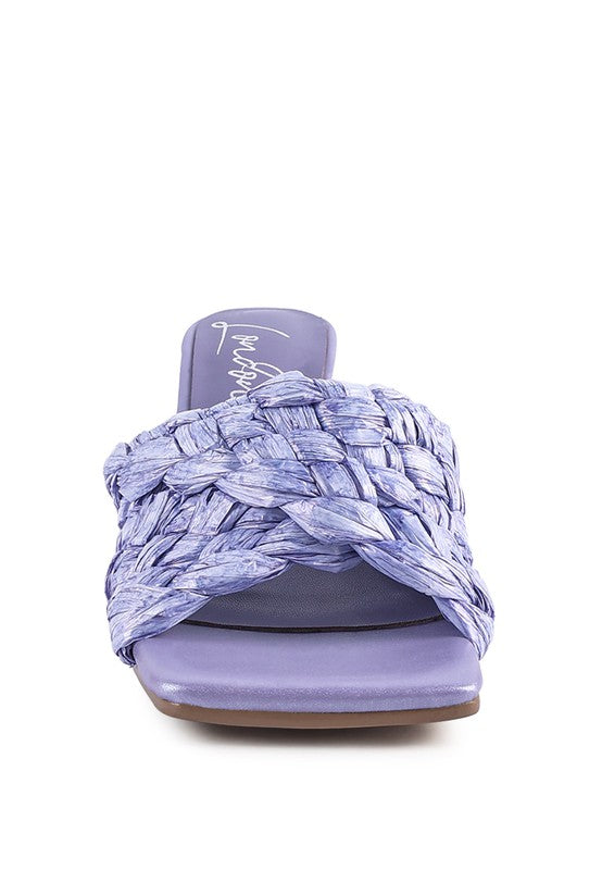 POUT PRO BRAIDED RAFFIA BLOCK SANDAL - Tigbuls Variety Fashion