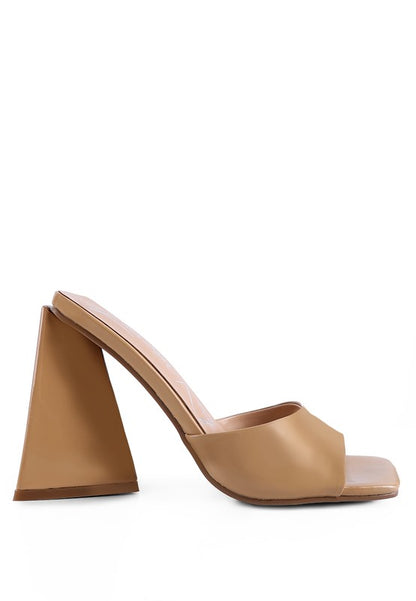 LOVEBUG TRIANGULAR BLOCK HEEL SANDALS - Tigbul's Variety Fashion Shop