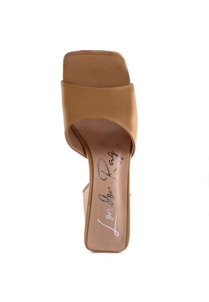 LOVEBUG TRIANGULAR BLOCK HEEL SANDALS - Tigbul's Variety Fashion Shop