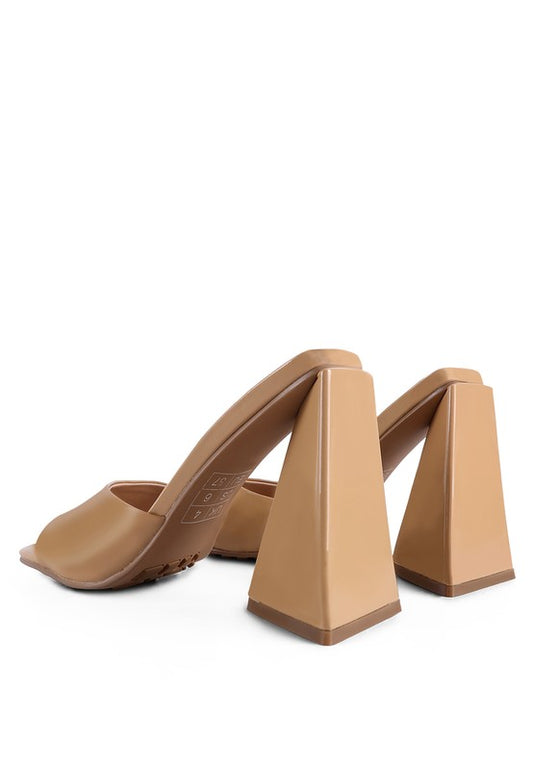 LOVEBUG TRIANGULAR BLOCK HEEL SANDALS - Tigbul's Variety Fashion Shop