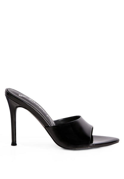 YULE BALL PATENT PU HIGH HEEL SANDALS - Tigbul's Variety Fashion Shop