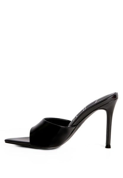 YULE BALL PATENT PU HIGH HEEL SANDALS - Tigbul's Variety Fashion Shop