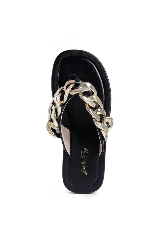 Zing Link Chain Thong Flats - Tigbuls Variety Fashion