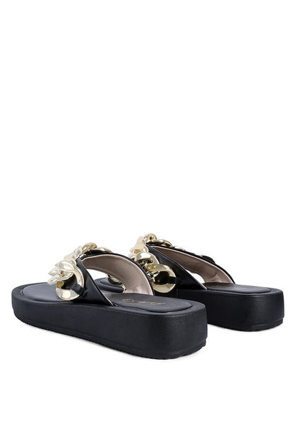 Zing Link Chain Thong Flats - Tigbuls Variety Fashion