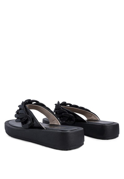 Zing Link Chain Thong Flats - Tigbuls Variety Fashion