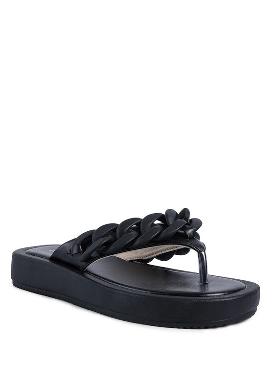 Zing Link Chain Thong Flats - Tigbuls Variety Fashion