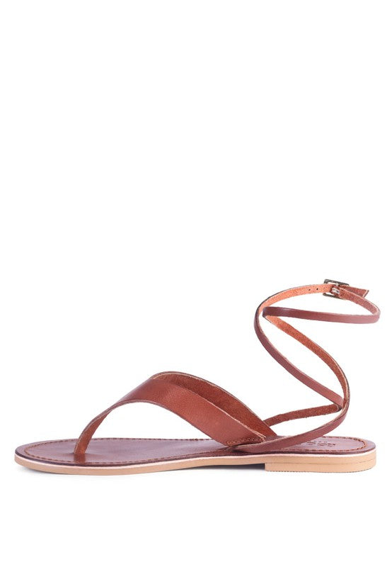 WRAP-UP Tie Around Flat Sandals - Tigbul's Variety Fashion Shop