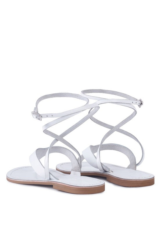 WRAP-UP Tie Around Flat Sandals - Tigbul's Variety Fashion Shop