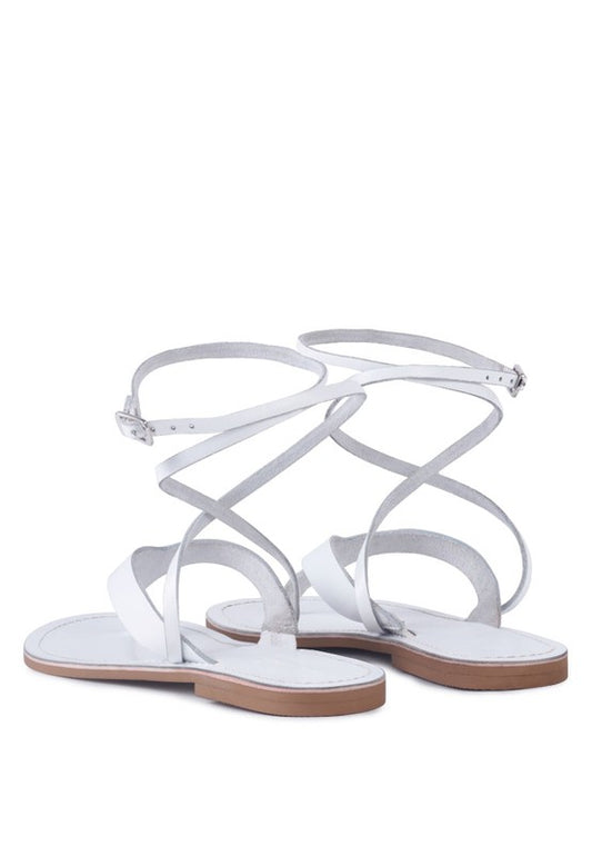 WRAP-UP Tie Around Flat Sandals - Tigbul's Variety Fashion Shop