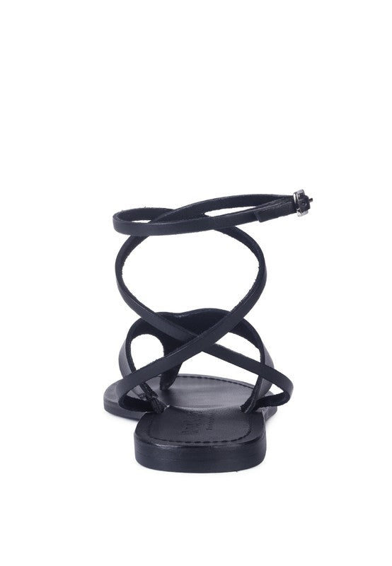 WRAP-UP Tie Around Flat Sandals - Tigbul's Variety Fashion Shop
