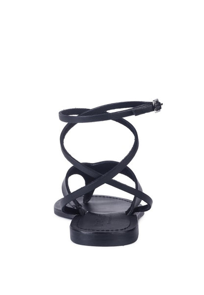 WRAP-UP Tie Around Flat Sandals - Tigbul's Variety Fashion Shop