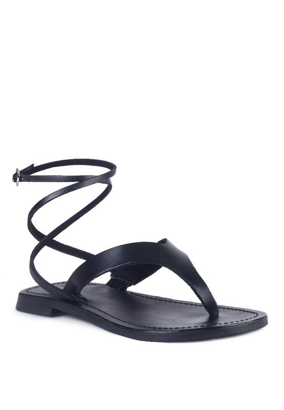 WRAP-UP Tie Around Flat Sandals - Tigbul's Variety Fashion Shop
