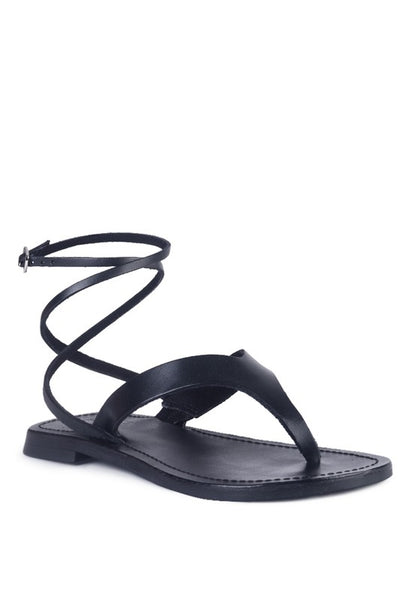 WRAP-UP Tie Around Flat Sandals - Tigbul's Variety Fashion Shop