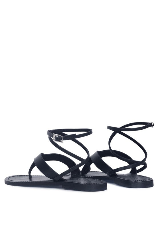 WRAP-UP Tie Around Flat Sandals - Tigbul's Variety Fashion Shop