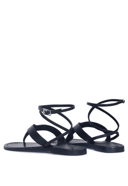 WRAP-UP Tie Around Flat Sandals - Tigbul's Variety Fashion Shop