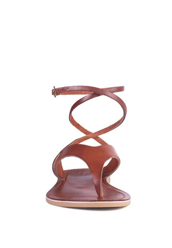 WRAP-UP Tie Around Flat Sandals - Tigbul's Variety Fashion Shop