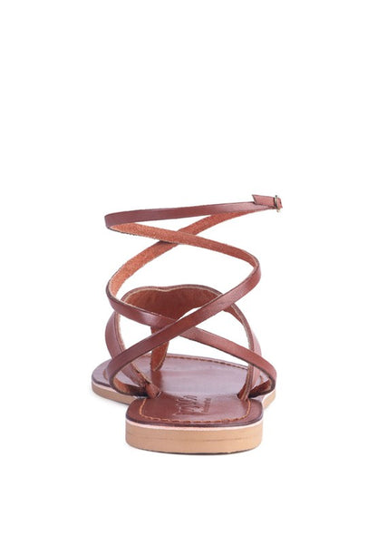 WRAP-UP Tie Around Flat Sandals - Tigbul's Variety Fashion Shop