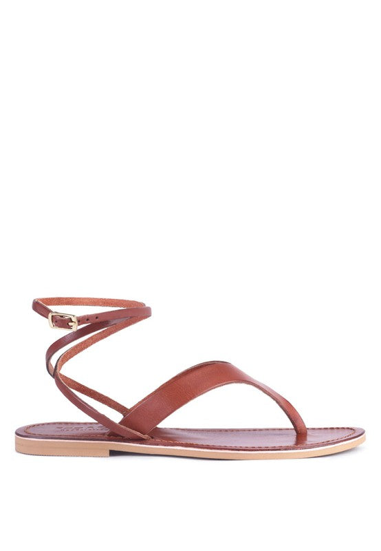 WRAP-UP Tie Around Flat Sandals - Tigbul's Variety Fashion Shop