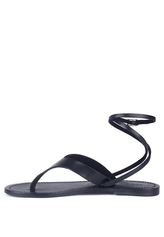 WRAP-UP Tie Around Flat Sandals - Tigbul's Variety Fashion Shop