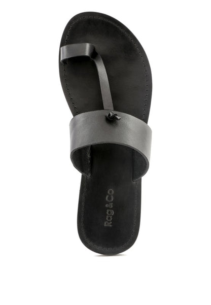 LEONA THONG FLAT SANDALS - Tigbul's Variety Fashion Shop