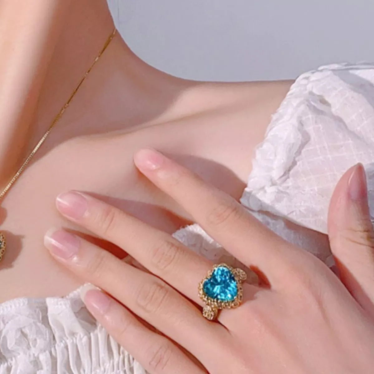 18K Gold-Plated Heart-Shaped Ring - Tigbul's Variety Fashion Shop