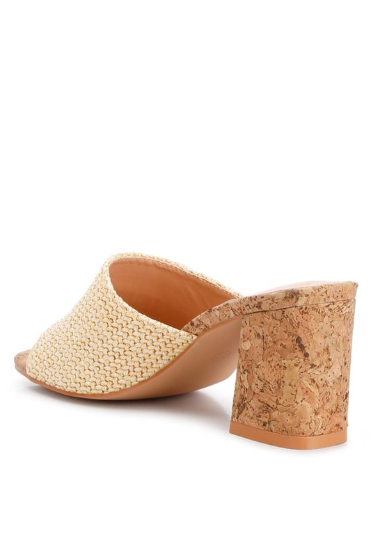 Addie Raffia Slip On Sandals - Tigbul's Variety Fashion Shop