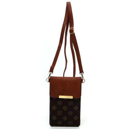 CM Monogram Cell Phone Purse Crossbody Bag - Tigbul's Variety Fashion Shop