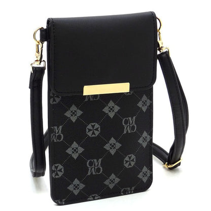 CM Monogram Cell Phone Purse Crossbody Bag - Tigbul's Variety Fashion Shop
