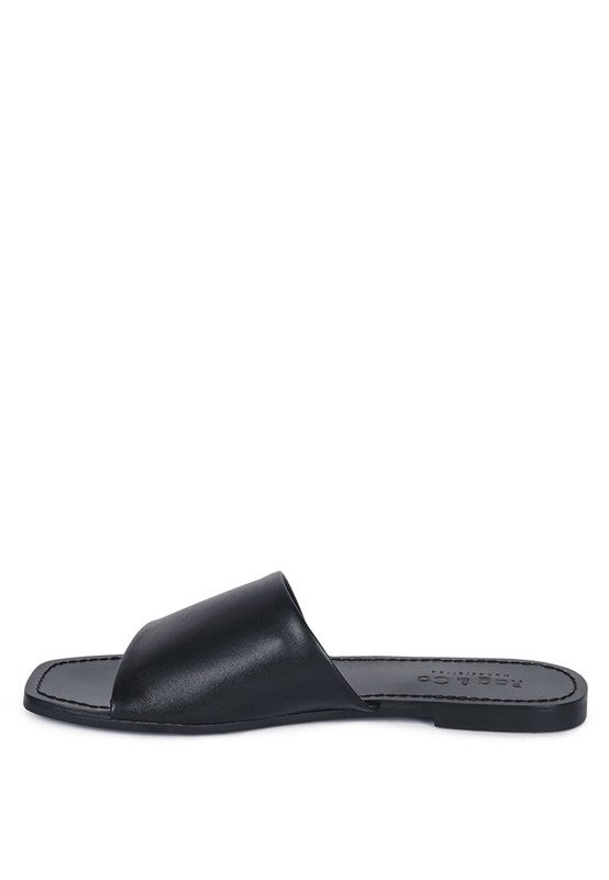 TATAMI LEATHER CLASSIC SLIDE FLATS - Tigbul's Variety Fashion Shop