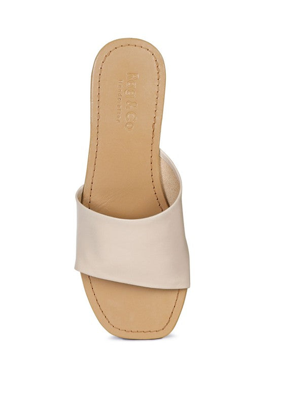 TATAMI LEATHER CLASSIC SLIDE FLATS - Tigbul's Variety Fashion Shop