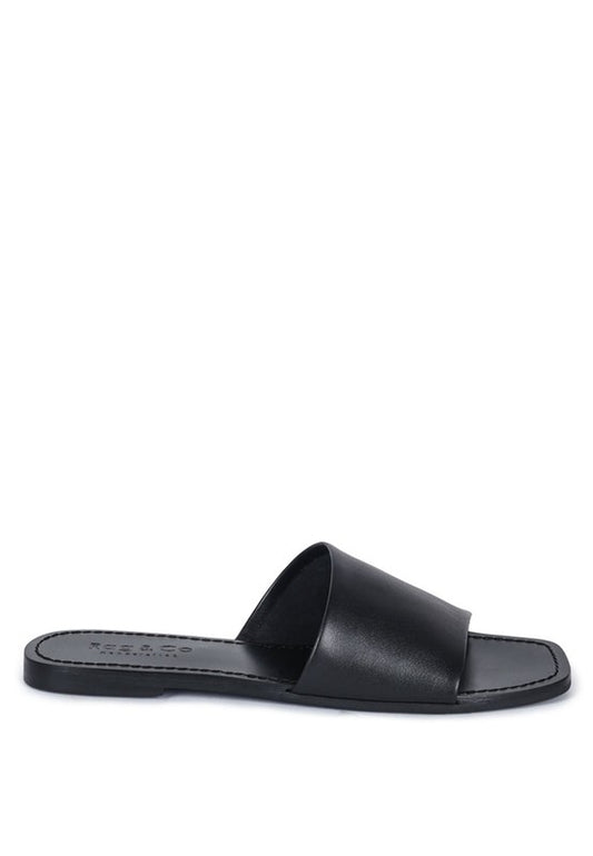 TATAMI LEATHER CLASSIC SLIDE FLATS - Tigbul's Variety Fashion Shop