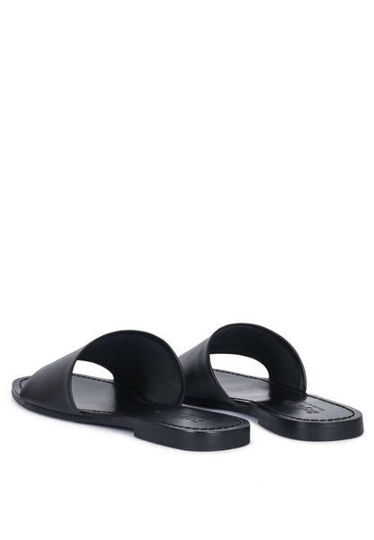 TATAMI LEATHER CLASSIC SLIDE FLATS - Tigbul's Variety Fashion Shop