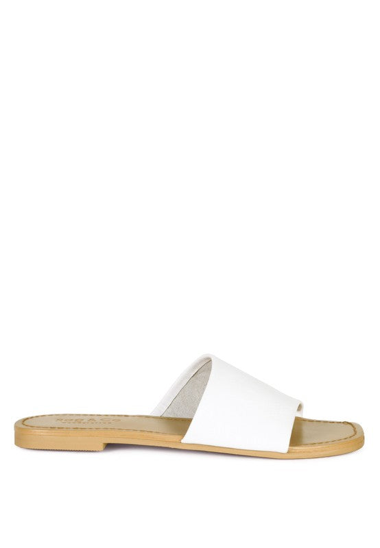 TATAMI LEATHER CLASSIC SLIDE FLATS - Tigbul's Variety Fashion Shop