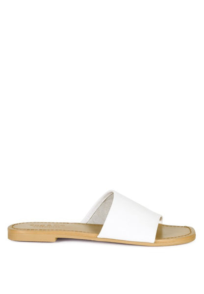 TATAMI LEATHER CLASSIC SLIDE FLATS - Tigbul's Variety Fashion Shop