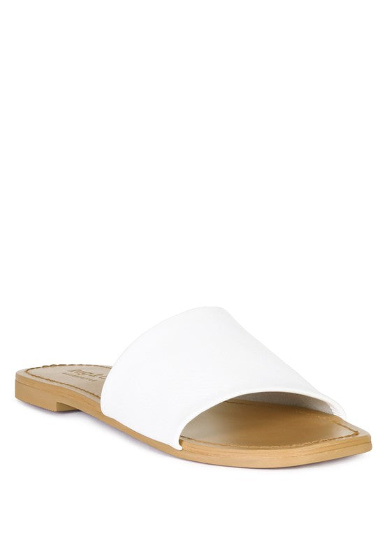 TATAMI LEATHER CLASSIC SLIDE FLATS - Tigbul's Variety Fashion Shop