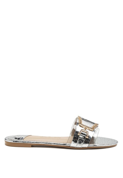 BRILLO JEWEL CROC FLATS - Tigbul's Variety Fashion Shop