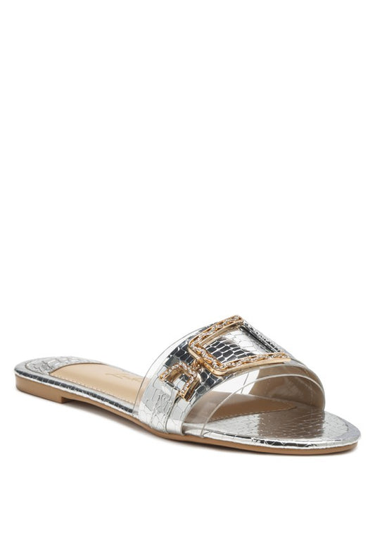 BRILLO JEWEL CROC FLATS - Tigbul's Variety Fashion Shop