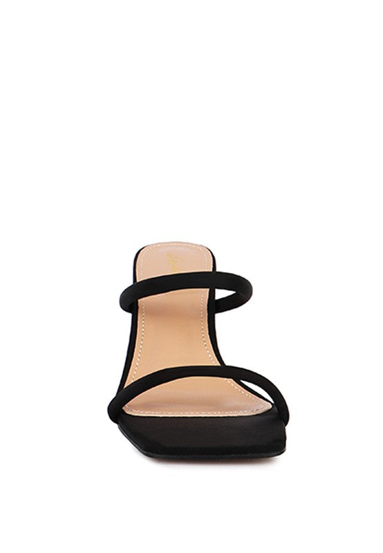 Downtown Heel Slide Double Strap Sandals - Tigbuls Variety Fashion