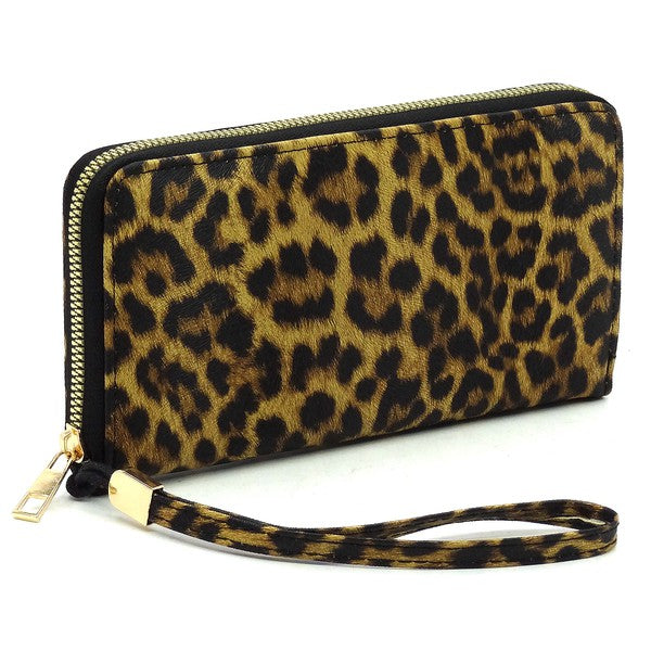 Saffiano Zip Around Wallet Wristlet - Tigbul's Variety Fashion Shop