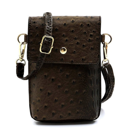 Ostrich Croc Crossbody Cell Phone  Case - Tigbul's Variety Fashion Shop