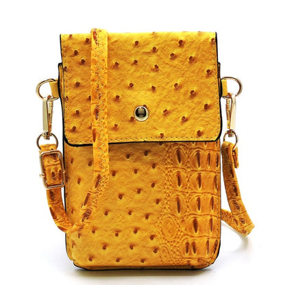 Ostrich Croc Crossbody Cell Phone  Case - Tigbul's Variety Fashion Shop