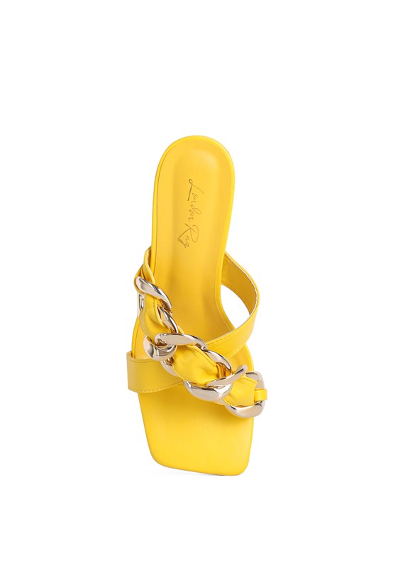 WANDY CLEAR HEEL CHAIN DETAIL SANDALS - Tigbuls Variety Fashion